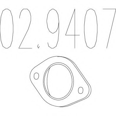 MTS 02.9407 Gasket, exhaust pipe